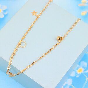 "Rose Gold Anklet with Star Charm, XPAL1033
